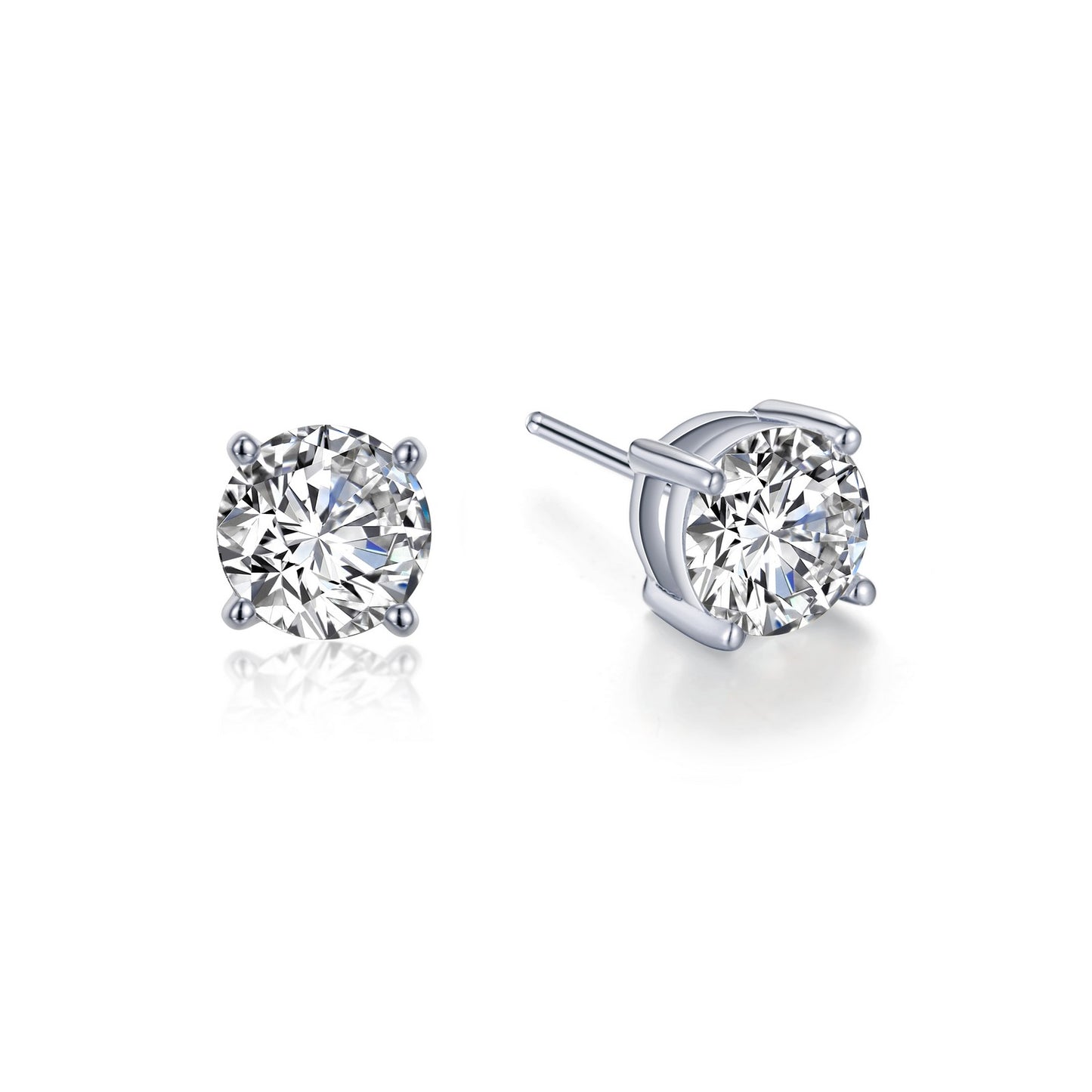 4 Prong Solitaire Stud Earrings