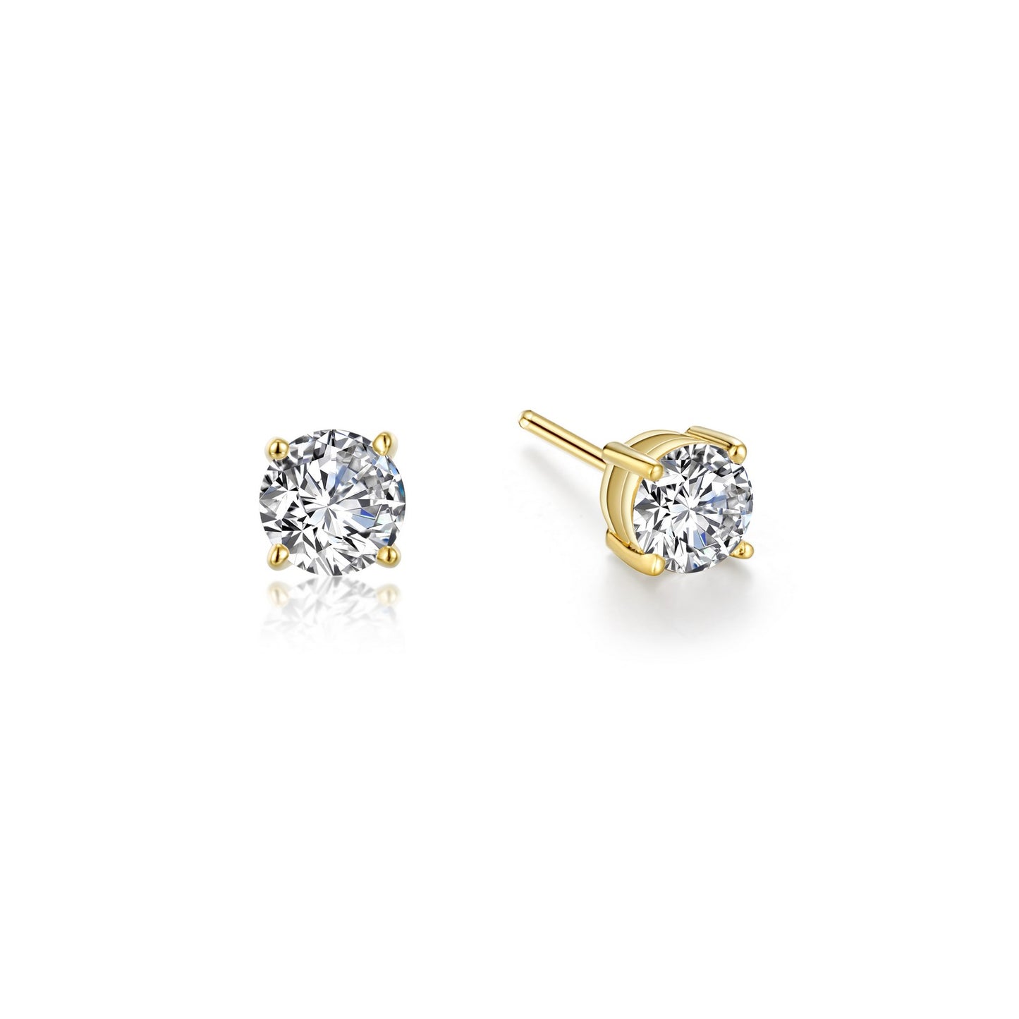 4 Prong Solitaire Stud Earrings