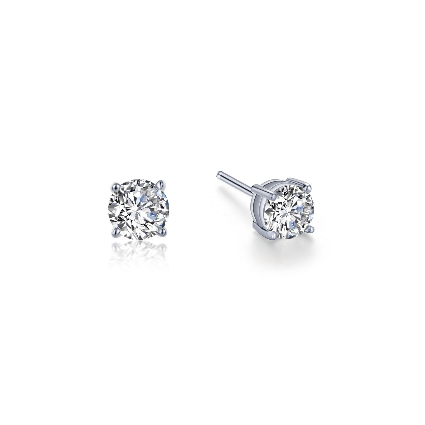 4 Prong Solitaire Stud Earrings