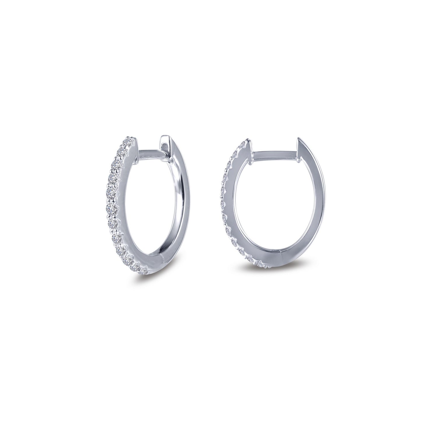 Oval Huggie Hoop Earrings