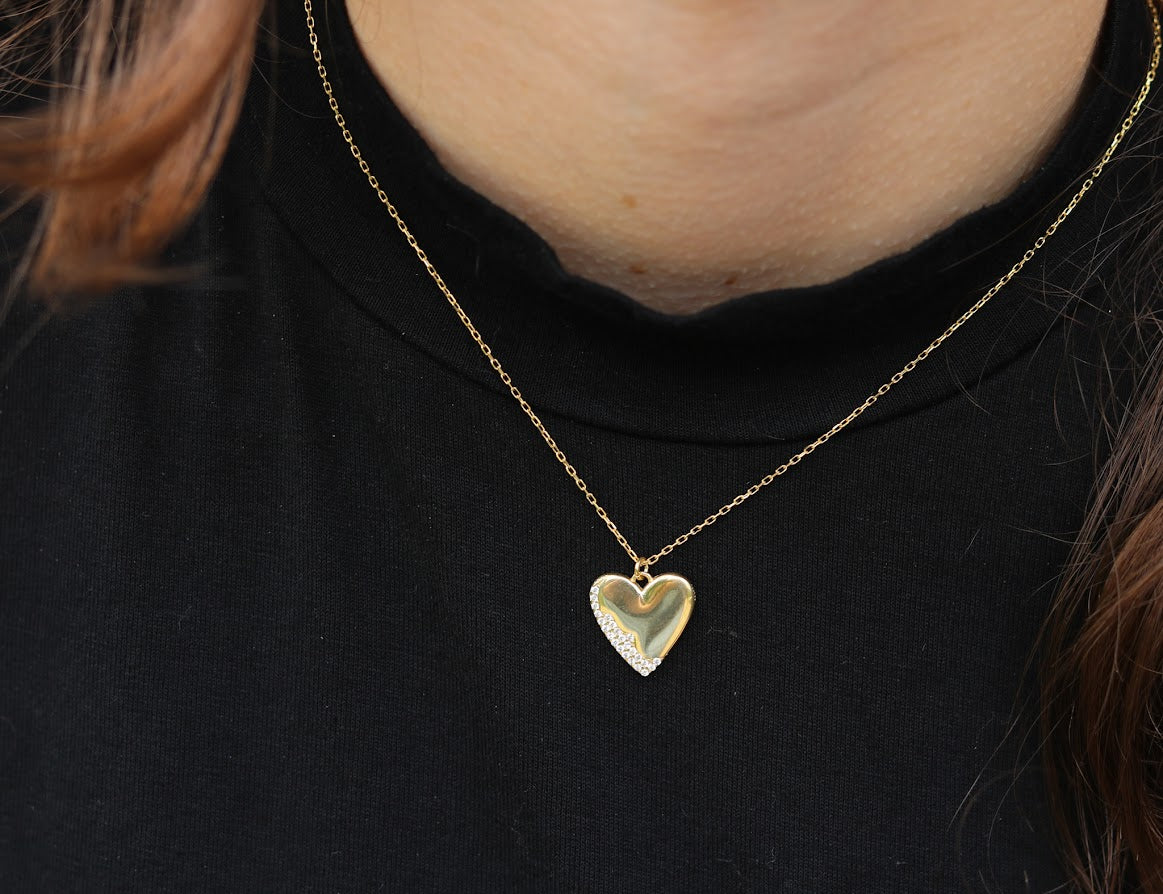 Unique Gold Heart Necklace