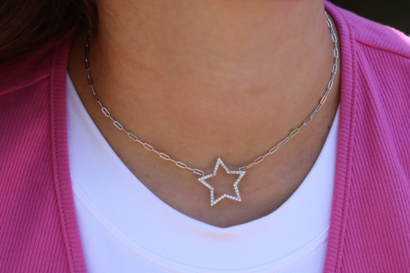Dainty Star Link Necklace
