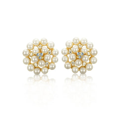 Pearl Stone Cluster Stud