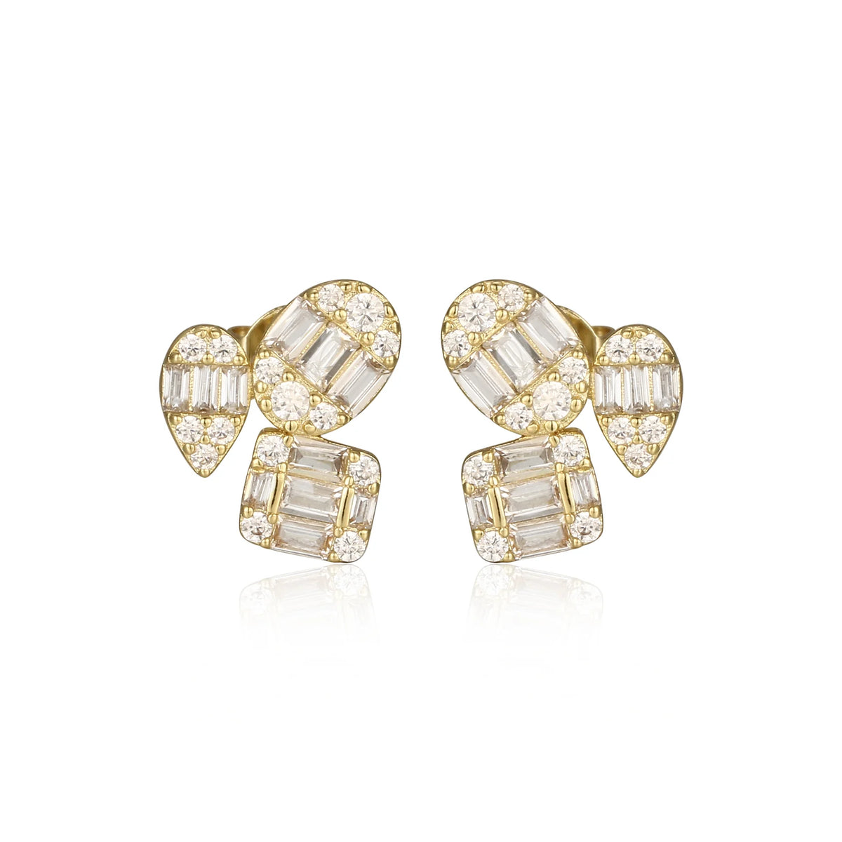 Baguette Multi Shape Studs