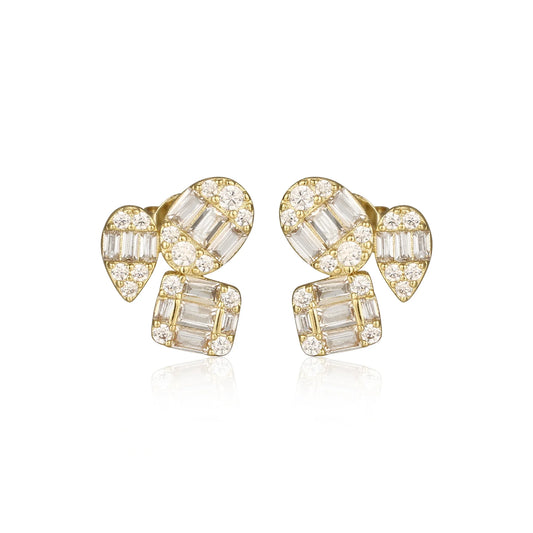 Baguette Multi Shape Studs
