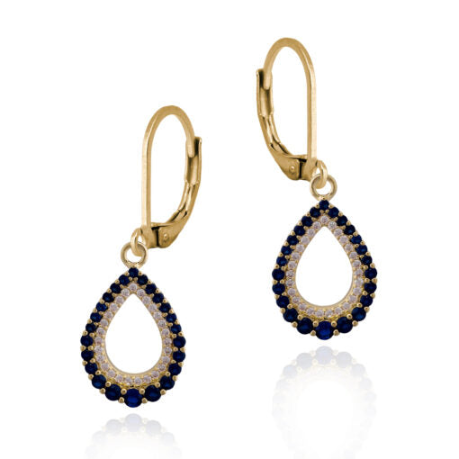 Open Teardrop Halo Earrings