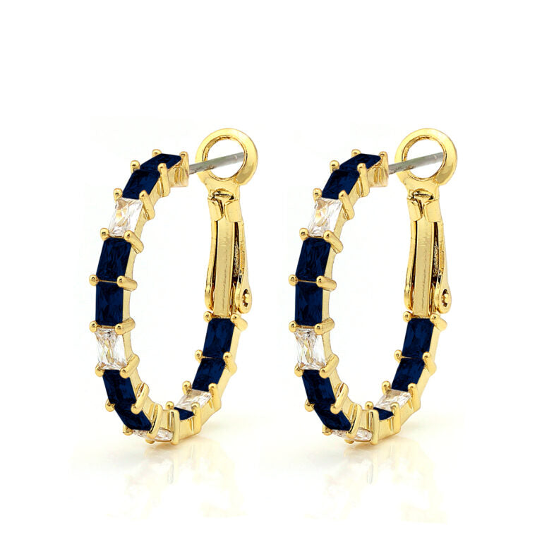 Gold Colored Round Hoops