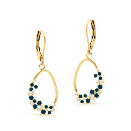 Sweeping Stone Teardrop Earrings