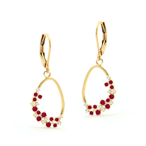 Sweeping Stone Teardrop Earrings