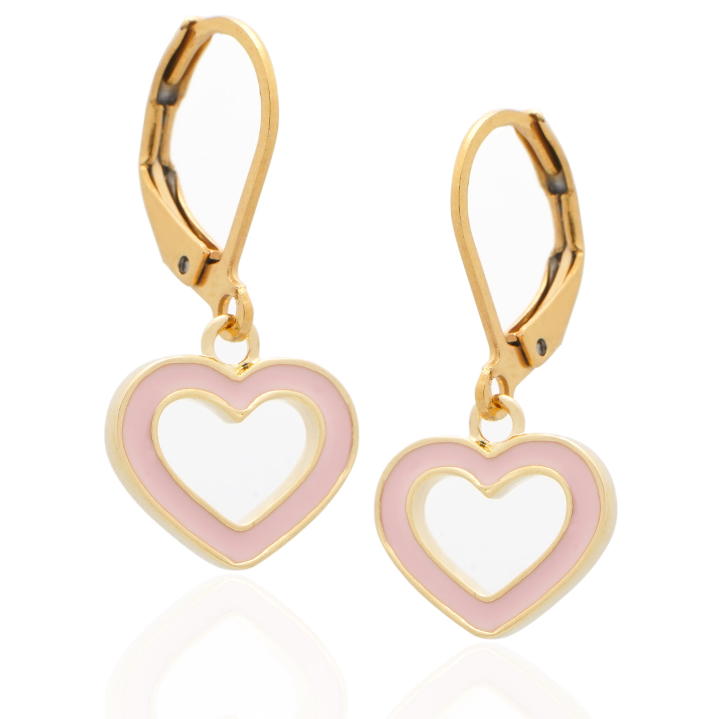 Enamel Heart Earrings