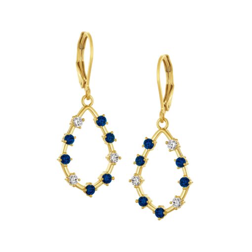 Spaced Stones Teardrop Earring