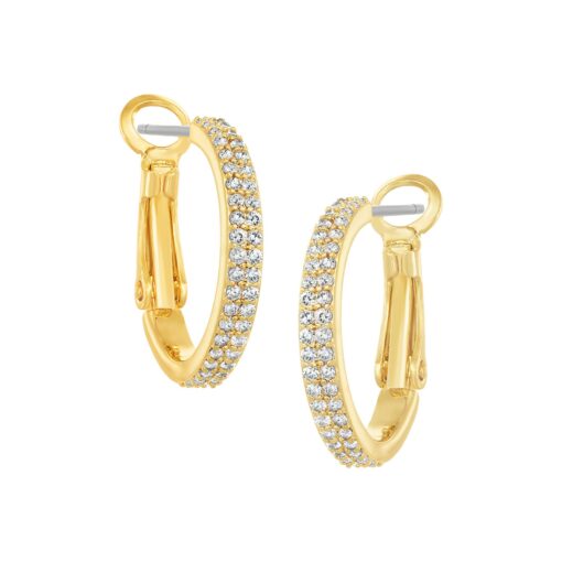 Fine Double Row Huggie Earring