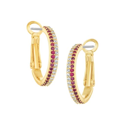 Fine Double Row Huggie Earring