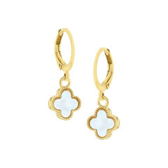 Beaded Clover Charm Earring