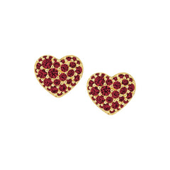Precious Pave Heart Stud Earrings