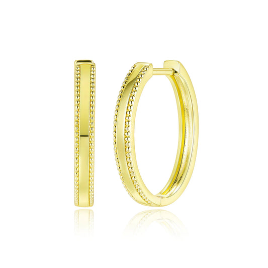Solid Gold Shine Hoops