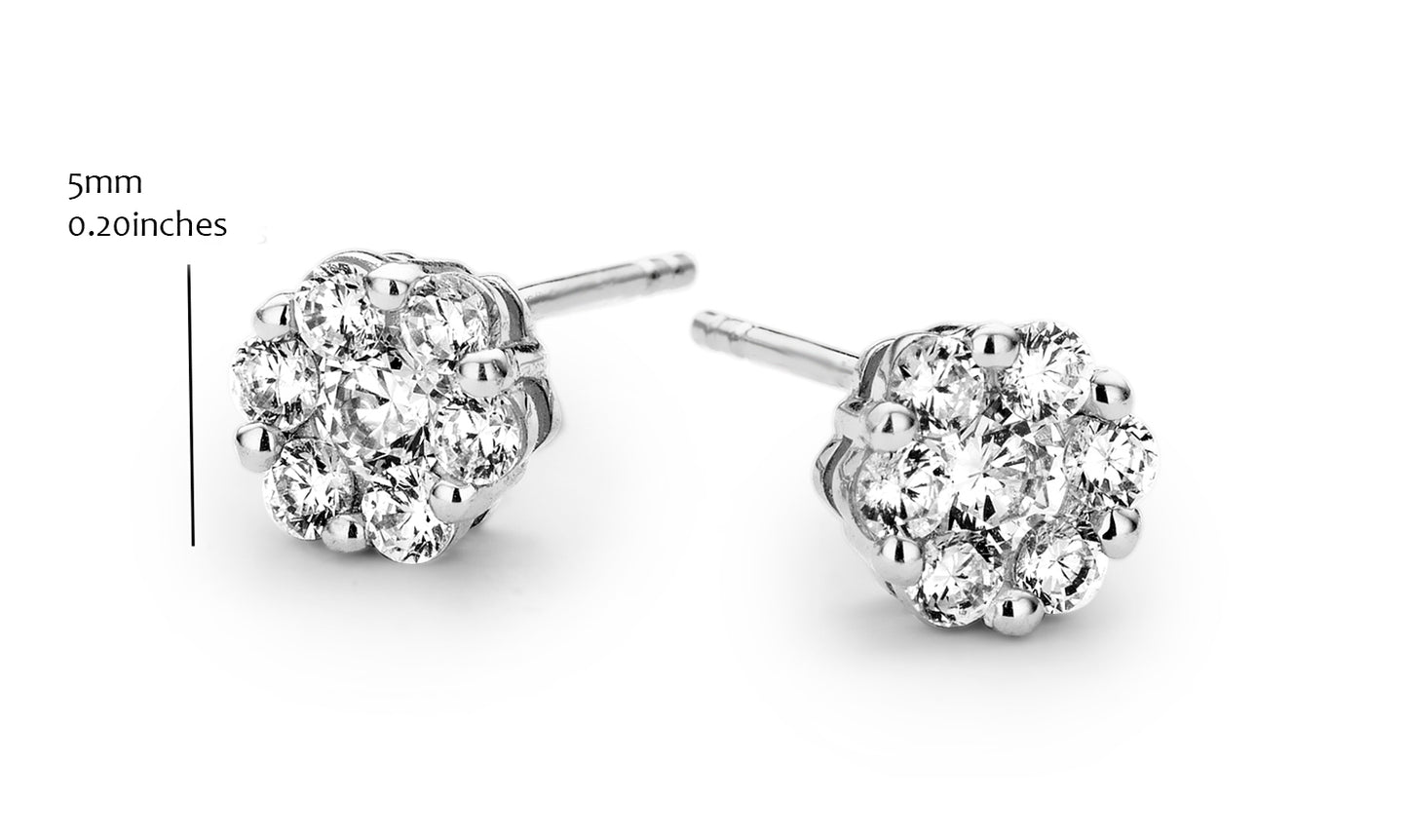 Small Floral Cluster Studs