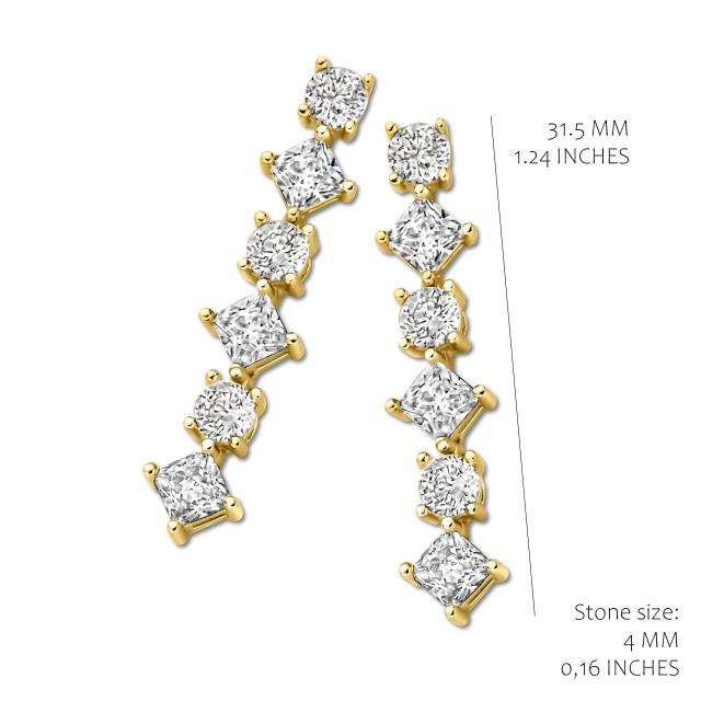 Multi Shape Drop Earrings