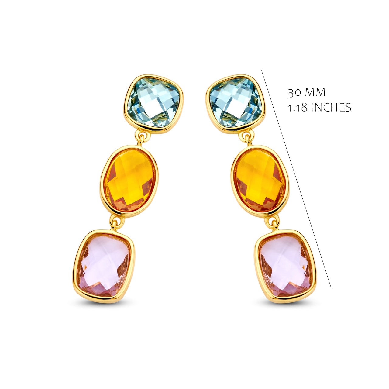 Multicolor Stone Earrings