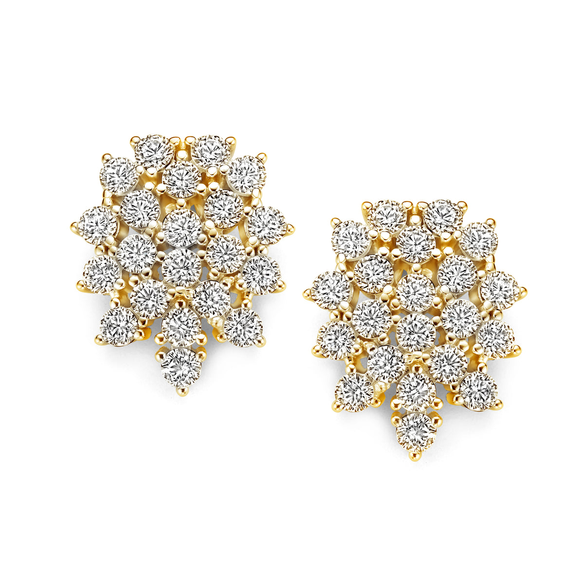 Downward Cluster Earrings