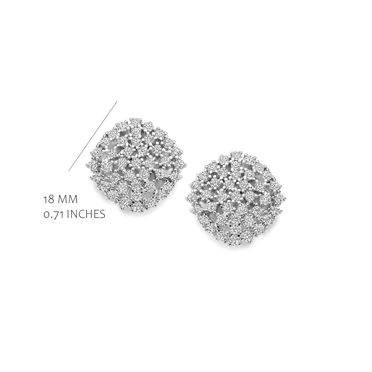 Oversized Square Cluster Earrings