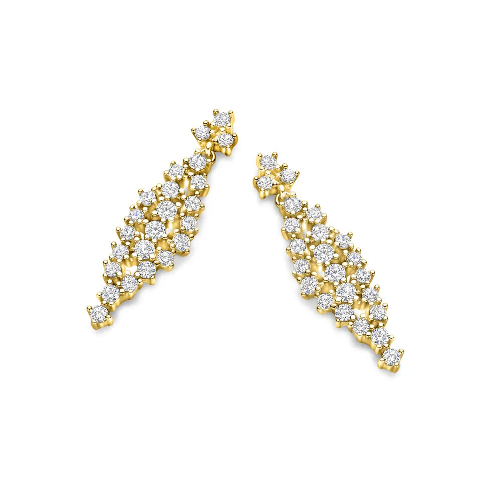Classic Cluster Drop Earrings