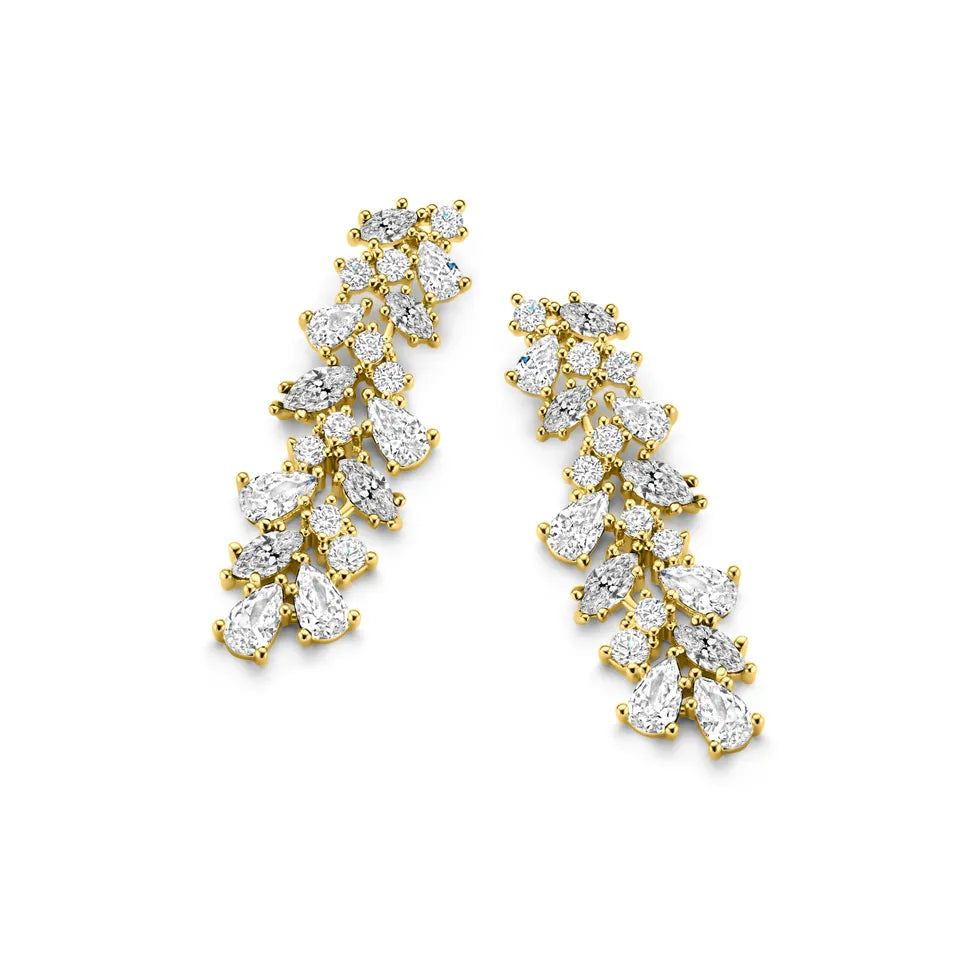Cascading Crystal Vine Earrings