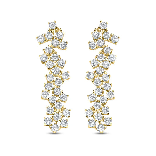 Statement Cluster Drop Earrings