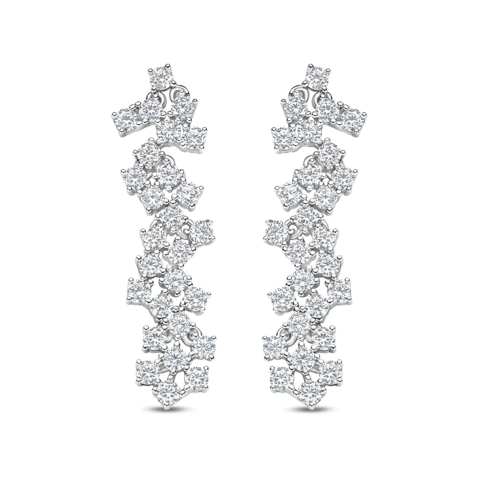 Statement Cluster Drop Earrings