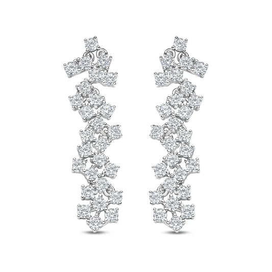 Statement Cluster Drop Earrings