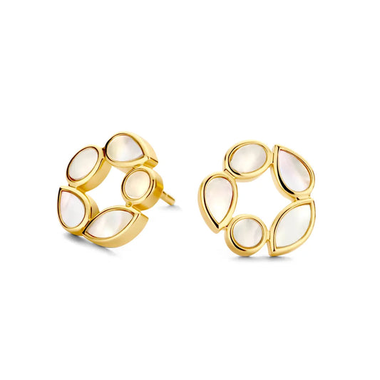 Mother Of Pearl Open Stud Earrings