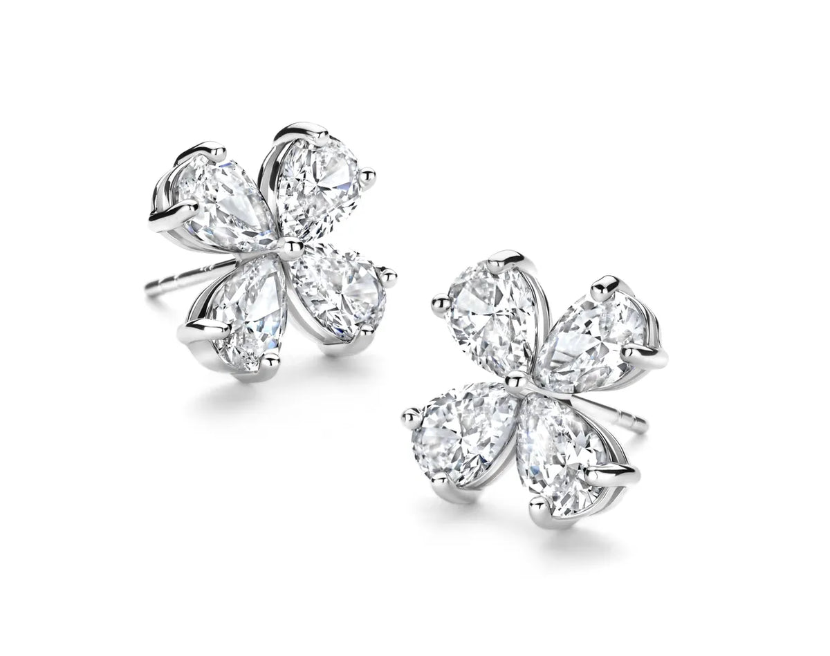 Four Petal Stud Earrings