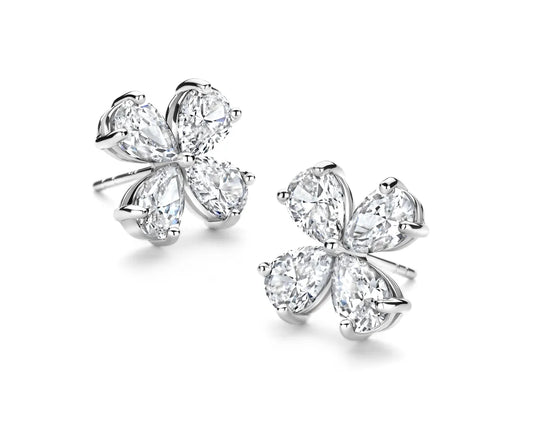 Four Petal Stud Earrings
