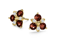 Triple Color Stud Earrings