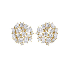 Multi Shape Circular Stud Earrings