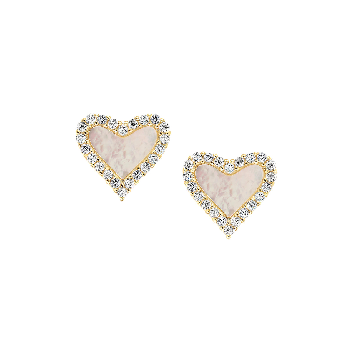 Mother Of Pearl Outline Stud