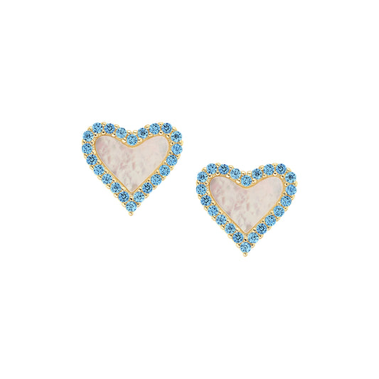 Mother Of Pearl Outline Stud