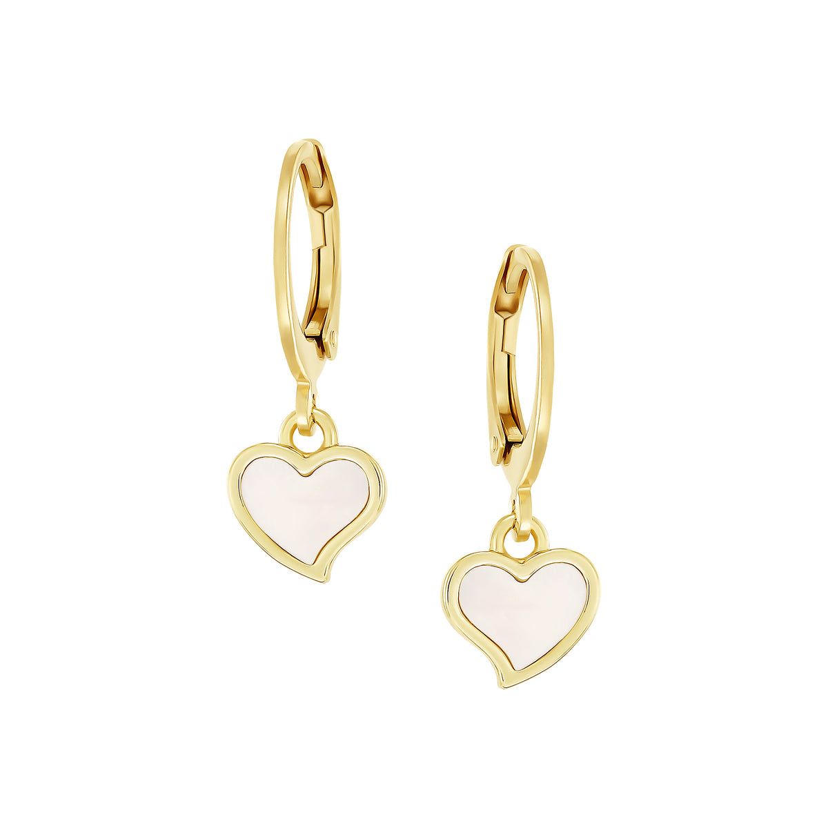 Tilted Heart Hanging Earrings