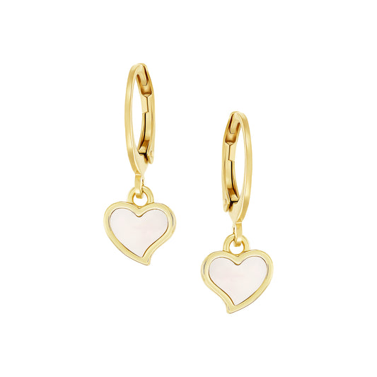 Tilted Heart Hanging Earrings