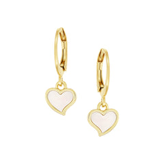 Tilted Heart Hanging Earrings