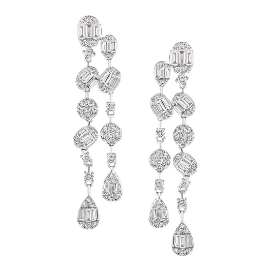Multi Shape Baguette Earrings