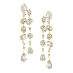 Multi Shape Baguette Earrings