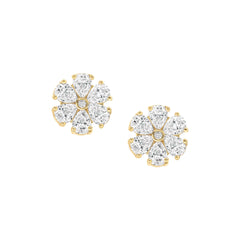 Teardrop Floral Studs