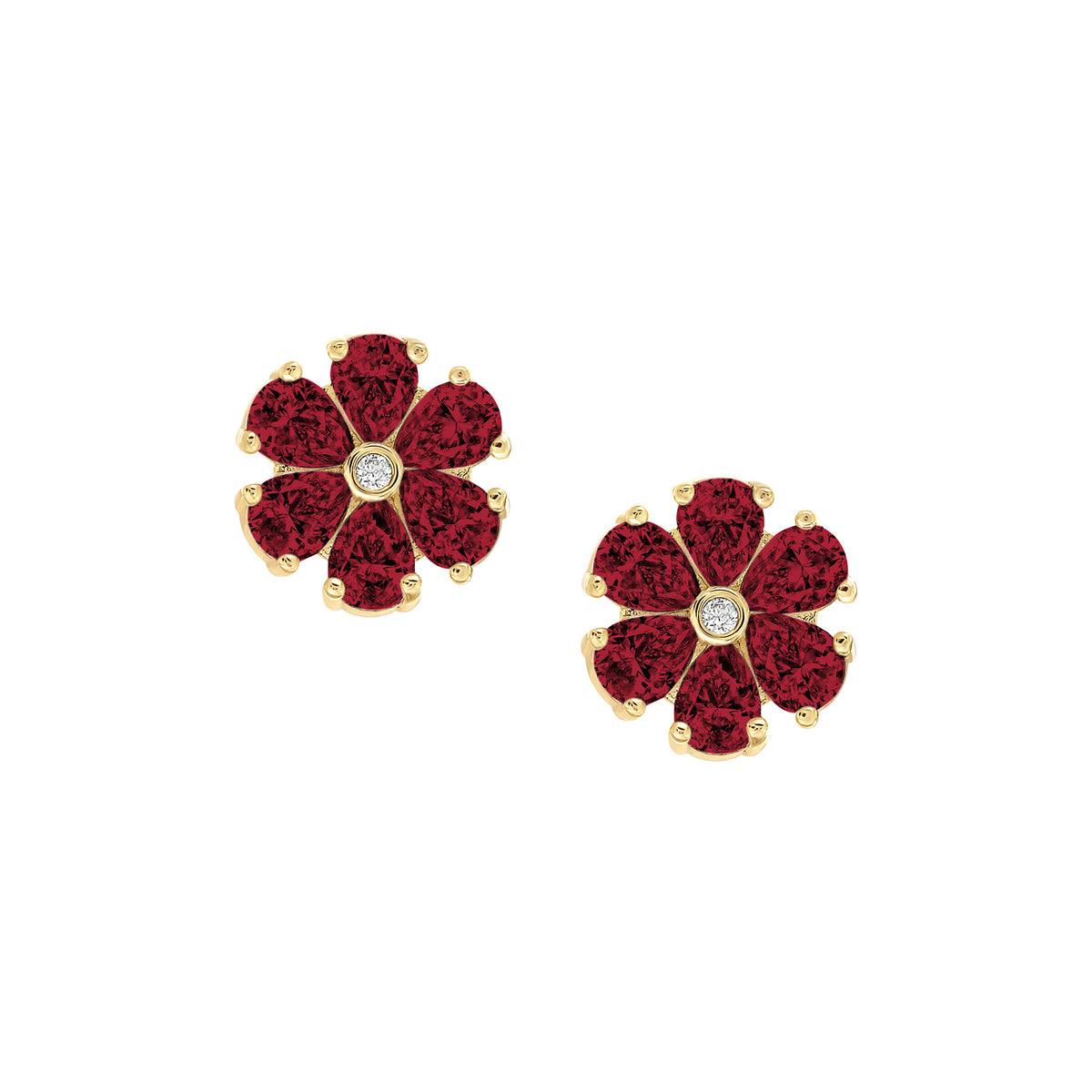 Teardrop Floral Studs