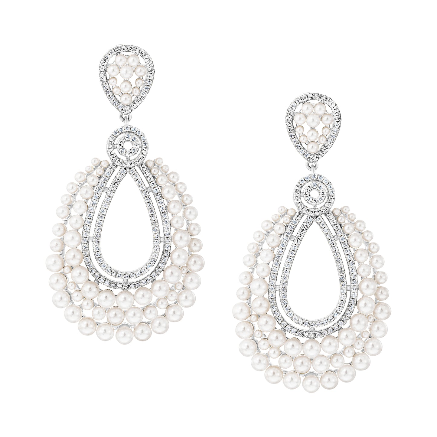 Statement Pearl Teardrop Earrings