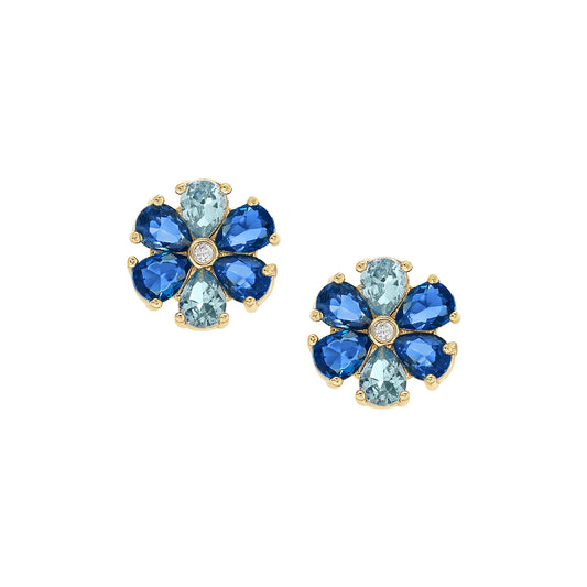 Teardrop Floral Studs