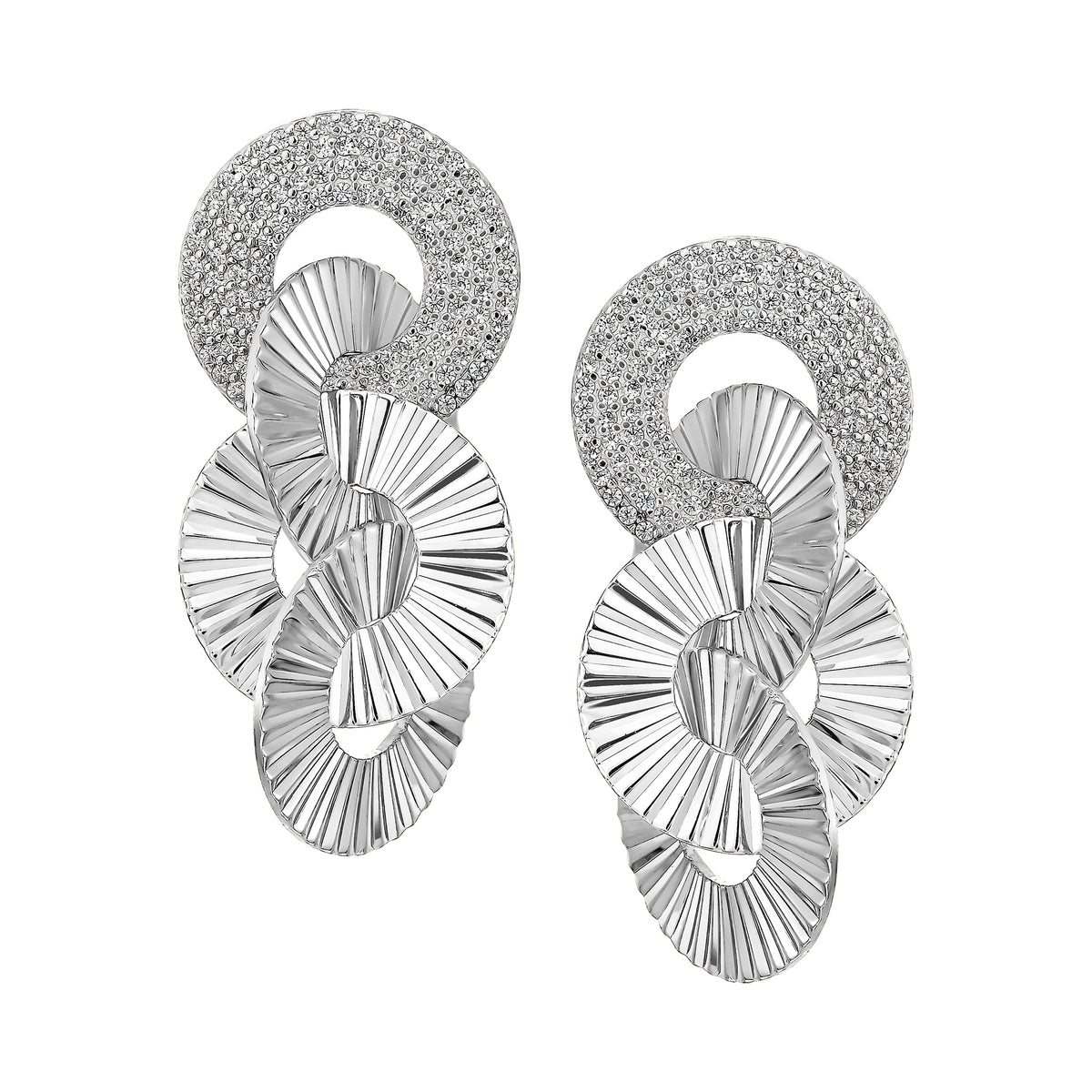 Triple Circular Intertwined Earrings