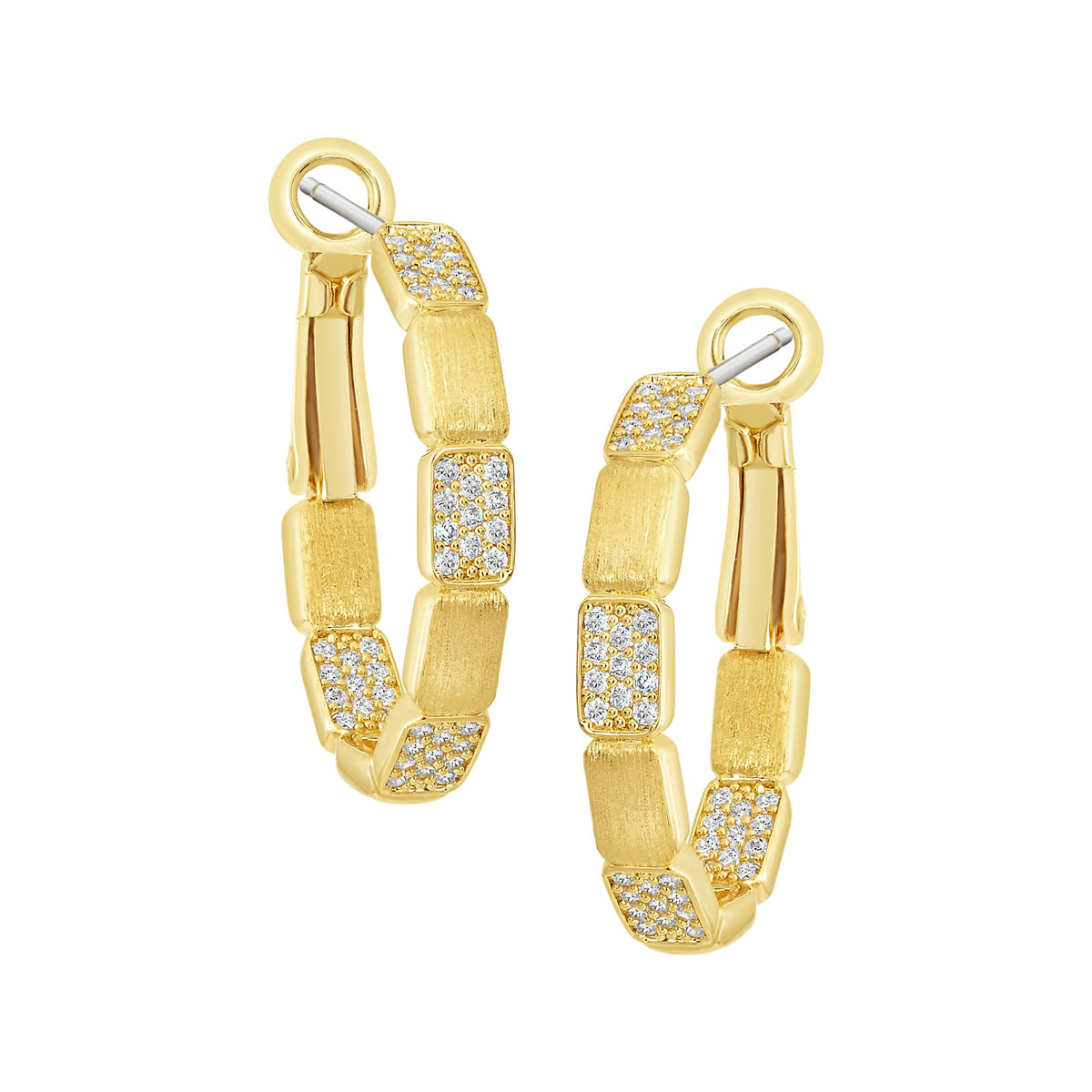 Matte Blocks Huggie Earring