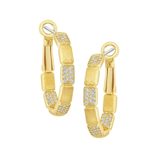 Matte Blocks Huggie Earring