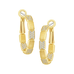 Matte Blocks Huggie Earring